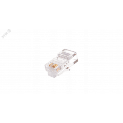 Коннектор RJ45/8P4C, Кат.5, 6мкд, универсальный, неэкраннированный, Ethernet (1,2,3,6), 100шт