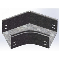 Угол плоский плавный 45 град. к лотку 50х50, толщина 0,7 мм, Сендзимир цинк Угол плоский плавный 45 град. к лотку 50х50, толщина 0,7 мм, Сендзимир цинк