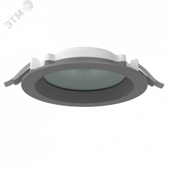 Светильник светодиодный DL-01 Pro 160 мм 20 Вт 3000 К CRI90 176x51 мм IP65/40 RAL7045 серый муар с защитным силикатным стеклом аварийный автономный постоянного действия
