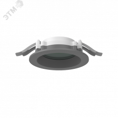 Светильник светодиодный DL-01 Pro 100 мм 8 Вт 3000 К CRI90 120х49 мм IP65/40 RAL7045 серый муар с защитным силикатным стеклом DALI
