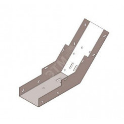 Лоток замковый перфорированный КПЗ 100х80-45 УТ1,5 для поворота трассы вверх на 45, горячее цинкование(толщина покрытия 40 -120 мкм) S1,5