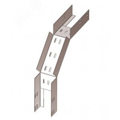 Лоток глухой КСГ 100х100 УТ1,5 для поворота трассы вниз на 90, горячее цинкование, S1,5