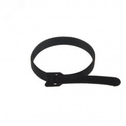 хомут-липучка многоразовый 320х14 мм, черный (1уп - 12шт), REXANT хомут-липучка многоразовый 320х14 мм, черный (1уп - 12шт), REXANT