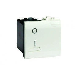 Выключатель 1-кл. 2п 2мод. Brava 16А IP20 с подсветкой сл. кость DKC 75122SL