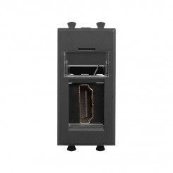 Розетка HDMI 1мод. Avanti "Черный матовый" тип А-А модульная DKC 4412251