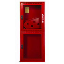 Шкаф пожарный навесной с окном ПРЕСТИЖ 540х1280х230 красный