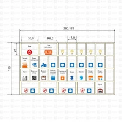 Наклейка модульная малый комплект 110х200 PROxima EKF mn-1-1 Наклейка модульная малый комплект 110х200 PROxima EKF mn-1-1