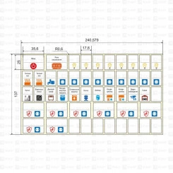 Наклейка модульная средний комплект 137х240 PROxima EKF mn-1-2 Наклейка модульная средний комплект 137х240 PROxima EKF mn-1-2