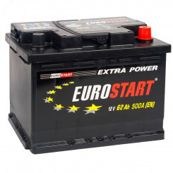 Аккумулятор автомобильный EUROSTART Extra Power 62Ah R+ (низкий)