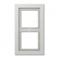 Рамка 2-я для горизонтальной/вертикальной установки  Серия- LS-Design  Материал- дуропласт  Цвет- светло-серый