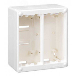 Блок настенный на 2 S-модуля Сима Классик, накладной монтаж, белый