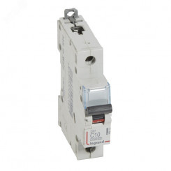 Автоматический выключатель DX? 10000 - 16 кА - тип характеристики C - 1П - 230/400 В~ - 10 А - 1 модуль