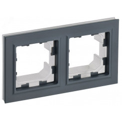 BRITE Рамка 2 поста IP44 РУ-2-БрГ-44 графит BRITE Рамка 2 поста IP44 РУ-2-БрГ-44 графит