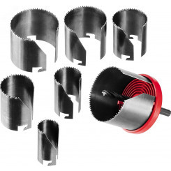 Пила сегментная наборная по дереву 7шт (26-63/42мм), 7 полотен: 26-32-38-45-50-56-63х42 мм Пила сегментная наборная по дереву 7шт (26-63/42мм), 7 полотен: 26-32-38-45-50-56-63х42 мм