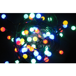 Электрогирлянда Жемчужные шарики 80LED 4м синяя Электрогирлянда Жемчужные шарики 80LED 4м синяя