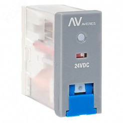 Реле промежуточное с кнопкой и мех. Индикацией RPAt 25/1 12A 24В DC AVERES Реле промежуточное с кнопкой и мех. Индикацией RPAt 25/1 12A 24В DC AVERES