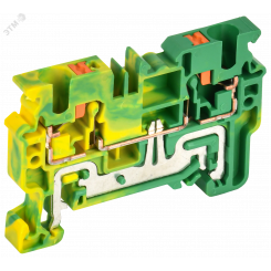 Колодка клеммная CP-PEN земля 4мм2 желто-зеленая IEK