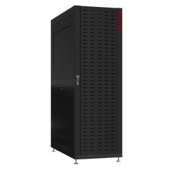 Шкаф серверный 45U 600х1200 передняя дверь: протект IP41. задняя дверь: двустворчатая перфорированная IP20. боковые панели: глухой металл. цвет: черный RAL9005 
