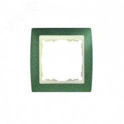 Рамка на 3 поста S82 зеленая текстура - слоновая кость Рамка на 3 поста S82 зеленая текстура - слоновая кость