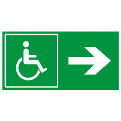 Пиктограмма бэклит для аварийного светильника SSA-103 259x135мм МГН/стрелка вправо INFO-SSA-120 Пиктограмма бэклит для аварийного светильника SSA-103 259x135мм МГН/стрелка вправо INFO-SSA-120