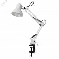 Светильник настольный TBL-01 Е27 на струбцине белый ФАZА Светильник настольный TBL-01 Е27 на струбцине белый ФАZА