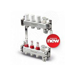 Блок коллекторный с расходомерами 9 выходов, 530 мм, 1 x 3/4