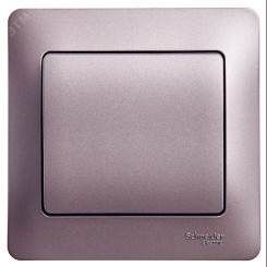 GLOSSA выключатель 1-клавишный в сборе сх.1 сиреневый туман