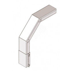 Короб для поворота трассы вниз на 90 У1108 100х100-90х1,5 УТ1,5, оцинкованный лист(толщина покрытия 10...18мкм) S1,5