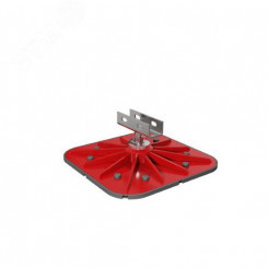 Опора размером 345х345 мм c горизонтальным креплением профиля для установки на кровлю, алюминий Опора размером 345х345 мм c горизонтальным креплением профиля для установки на кровлю, алюминий