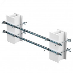 Обжимной комплект монтажных профилей тип 3 , крепление к двум стойкам размерами 350 на 440 мм , длина  профиля 1500 мм , для крепления 2 оболочек одного типоразмера винтами din 84 M6X40 8 шт. , горячеоцинкованный
