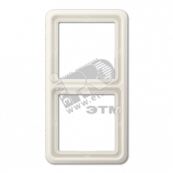 Рамка 2 поста универсальная ударопрочная слоновая кость