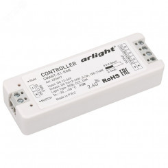 Контроллер SMART-K1-RGB (12-24V, 3x3A, 2.4G) (ARL, IP20 Пластик, 5 лет)