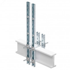 Обжимной комплект монтажных профилей тип 2 , обхват конструкции габаритами 350 на 440 мм , высота подвесной рамы-профиля 800 мм ,для крепления 2 оболочек одного типоразмера винтами din 84 M6X40 8 шт. , горячеоцинкованный Обжимной комплект монтажных профилей тип 2 , обхват конструкции габаритами 350 на 440 мм , высота подвесной рамы-профиля 800 мм ,для крепления 2 оболочек одного типоразмера винтами din 84 M6X40 8 шт. , горячеоцинкованный