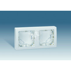 Рамка на 2 поста горизонтальная 75х146 мм, S73L, алюминий Рамка на 2 поста горизонтальная 75х146 мм, S73L, алюминий