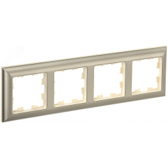 BRITE Рамка 4 поста РУ-4-Бр бежевый/шампань IEK BRITE Рамка 4 поста РУ-4-Бр бежевый/шампань IEK