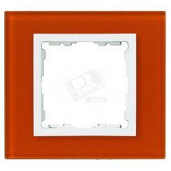 Рамка на 2 поста, S82N, оранжевый - белый (стекло) Рамка на 2 поста, S82N, оранжевый - белый (стекло)