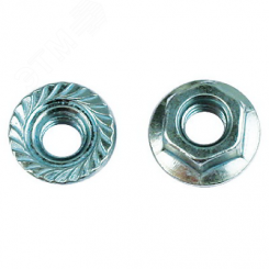 Гайка с насечкой препятствующей откручиванию М10 нержавеющая сталь AISI 316L Гайка с насечкой препятствующей откручиванию М10 нержавеющая сталь AISI 316L