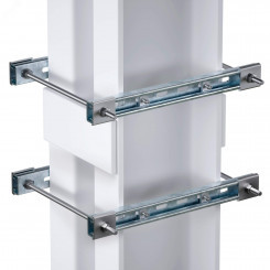 Обжимной комплект монтажных профилей тип 1, обхват конструкции габаритами 550 на 400 мм, для крепления 2 оболочек одноготипоразмера болтами М8х80 8 шт. , горячеоцинкованный Обжимной комплект монтажных профилей тип 1, обхват конструкции габаритами 550 на 400 мм, для крепления 2 оболочек одноготипоразмера болтами М8х80 8 шт. , горячеоцинкованный