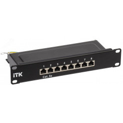 Патч-панель 1U кат.5E STP 8 портов 10дюйм Dual IDC