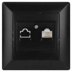 Розетка информационная RJ45, СУ, Solo, антрацит, 4-303-05 Розетка информационная RJ45, СУ, Solo, антрацит, 4-303-05