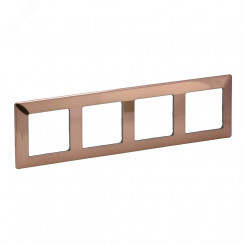 Valena LIFE Рамка 4 поста медь универсальная Valena LIFE Рамка 4 поста медь универсальная