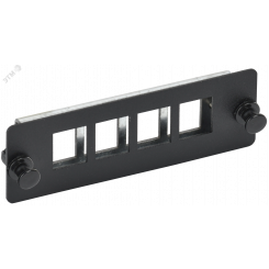 Планка для 4-х Keystone FTP с заземлением черная