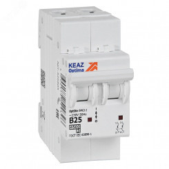 Выключатель автоматический двухполюсный 25А B 4,5кА AC OptiDin BM63-2B25-4,5-УХЛ3