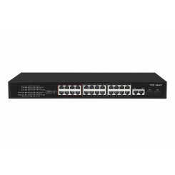 Коммутатор неуправляемый 24 порта RJ45/SFP 10 100 1000 Мб/с PoE 300Вт