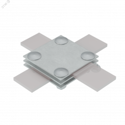 Соединитель крестообразный для полосы до 30 мм с 3 пластинами HD Соединитель крестообразный для полосы до 30 мм с 3 пластинами HD