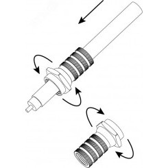 Разъем Simple RS-F-6-2 для кабеля RG-6 2 шт