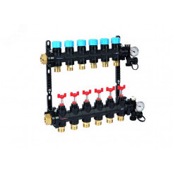 Композитная коллекторная группа с расходомером (0-3л) и термометром, 1 - 11 x 3/4EK