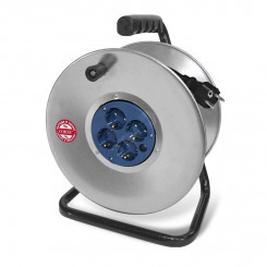 Удлинитель силовой ТМ Союз на металлической катушке 4 гнезда с защиткой крышкой 3700Вт ПВС 50м Удлинитель силовой ТМ Союз на металлической катушке 4 гнезда с защиткой крышкой 3700Вт ПВС 50м