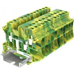 Клемма TU 1-2 земля, винтовая, сечение 4 мм. кв., желто-зеленая