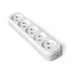 Колодка 5 гнезд без заземления AБС-пластик Колодка 5 гнезд без заземления AБС-пластик